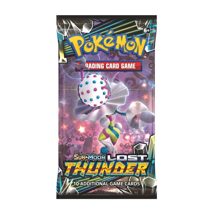 Lost Thunder booster pack with the Blacephalon wrapper