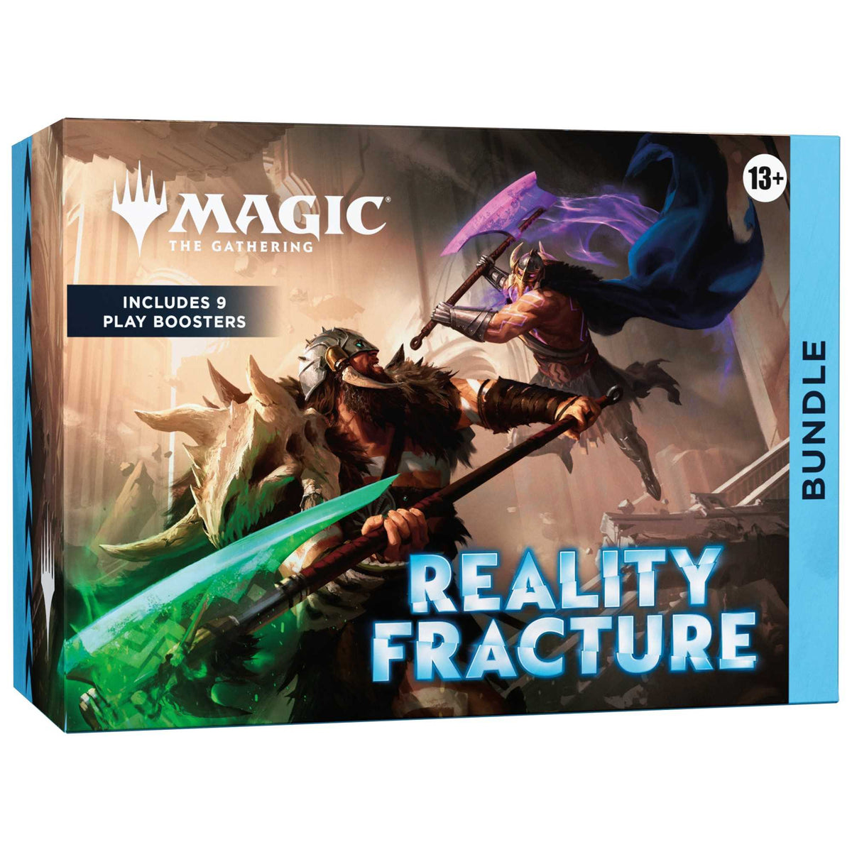Magic: The Gathering Reality Fracture Bundle box with nine Play Boosters, lands and a storage box