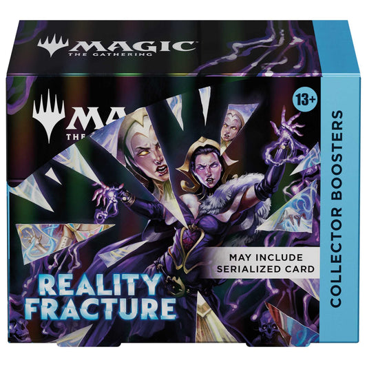 Sealed Reality Fracture Collector Booster display box holding twelve Magic: The Gathering packs
