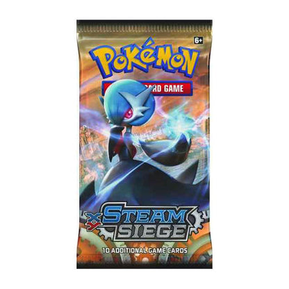 Steam Siege booster pack with the M Gardevoir wrapper