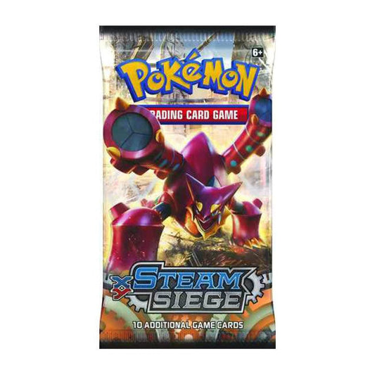 Steam Siege booster pack with the Volcanion wrapper, English XY11, sealed