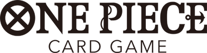 Official One Piece Card Game logo in black lettering on a transparent background from Bandai