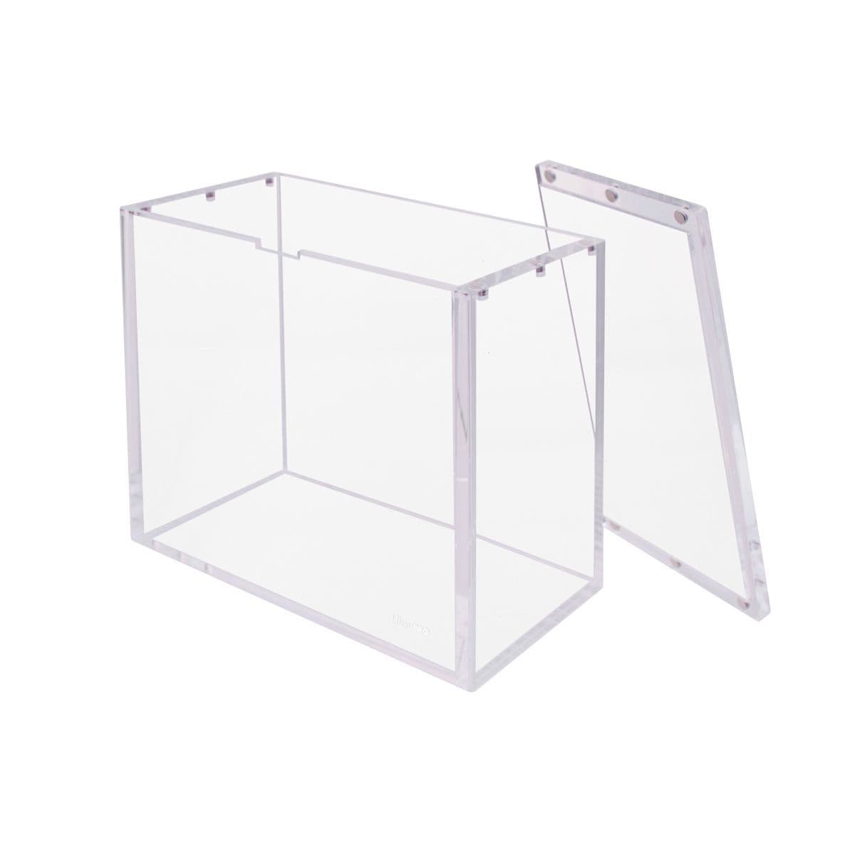 Acrylic Pokémon booster box display case shown from a second angle