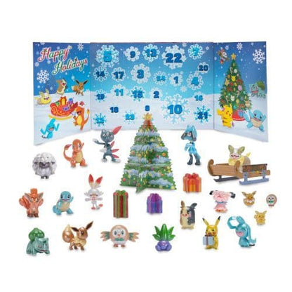 Pokémon Advent Calendar 2021, a festive Pokémon TCG countdown calendar, pictured from an alternate angle