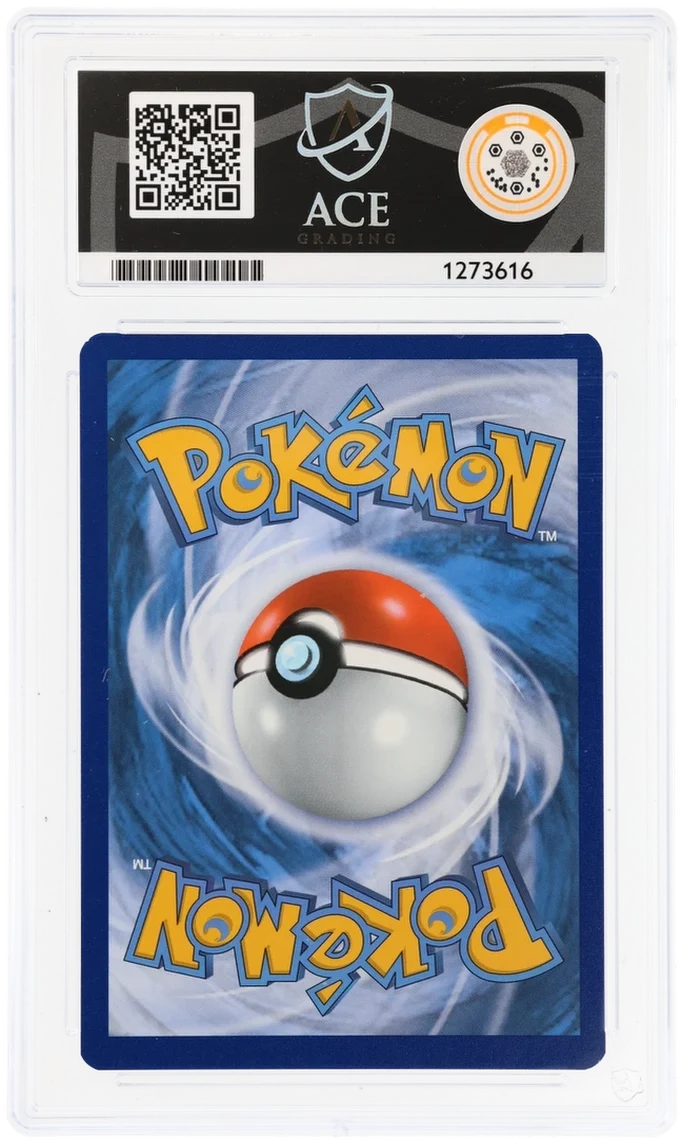 Arceus V SWSH204, ACE 8 NM-MT graded slab, reverse showing cert 1273616