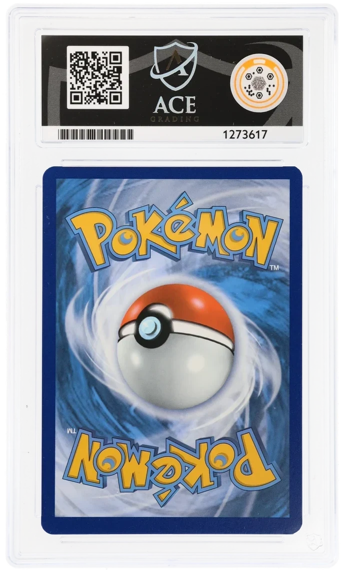 Arceus V SWSH204, ACE 8 NM-MT graded slab, reverse showing cert 1273617
