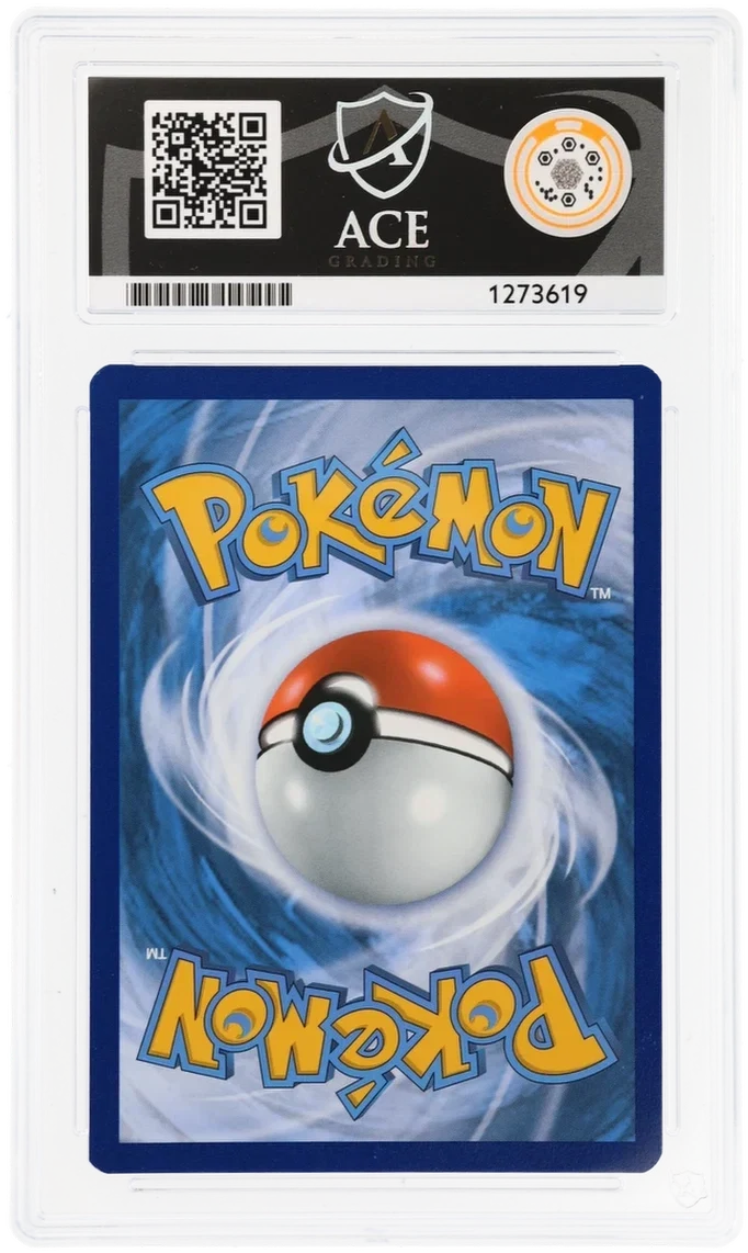 Arceus V SWSH204, ACE 9 MINT graded slab, reverse showing cert 1273619