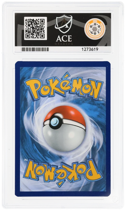Arceus V SWSH204, ACE 9 MINT graded slab, reverse showing cert 1273619