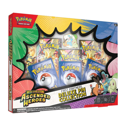 Pokémon TCG Mega Evolution Ascended Heroes First Partners Deluxe Pin Collection box, sealed