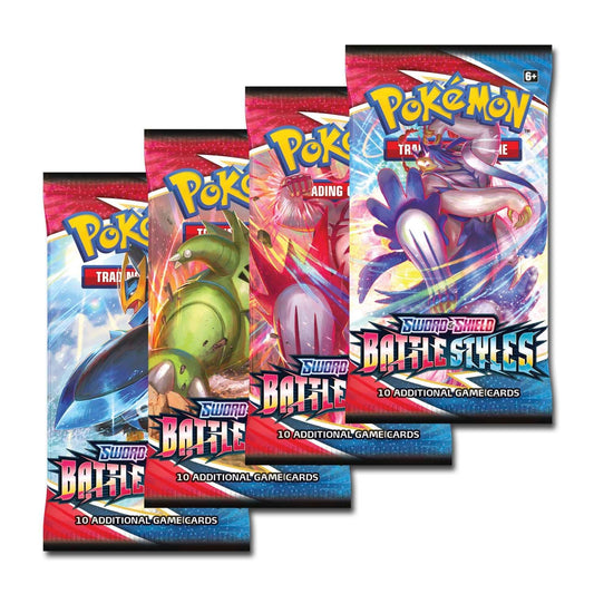 Pokémon TCG Sword & Shield Battle Styles sealed booster pack with set artwork