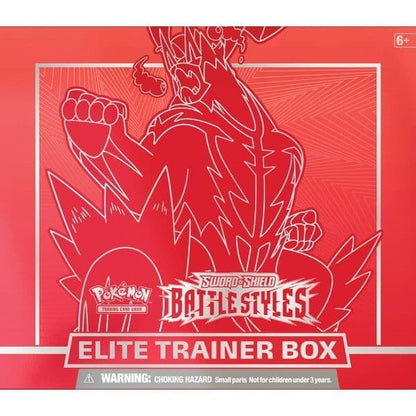 Further view of the Pokémon Battle Styles Elite Trainer Box packaging