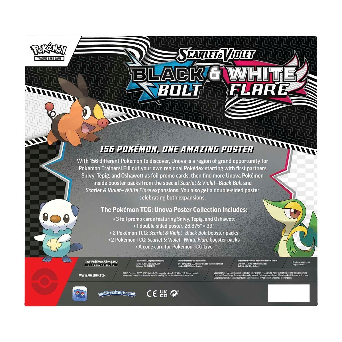 Further view of the Pokémon Unova Poster Collection packaging and its contents