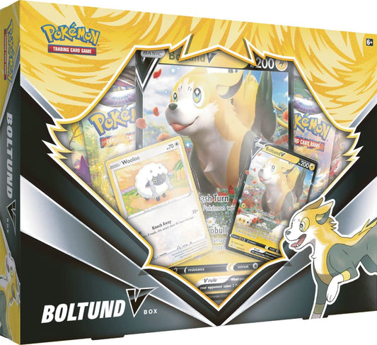 Pokémon Boltund V Box, sealed collection box with Boltund V cover artwork