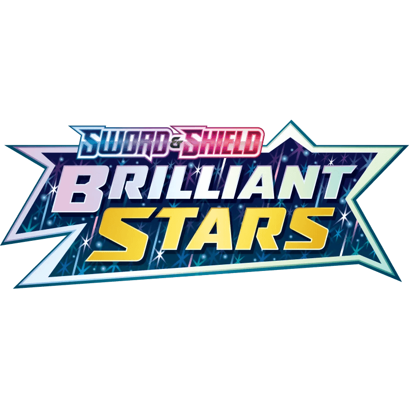 Contents of the Pokémon TCG Brilliant Stars Build & Battle Stadium shown laid out
