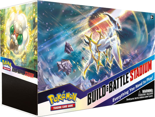 Pokémon TCG Brilliant Stars Build & Battle Stadium box shown front-on with set artwork