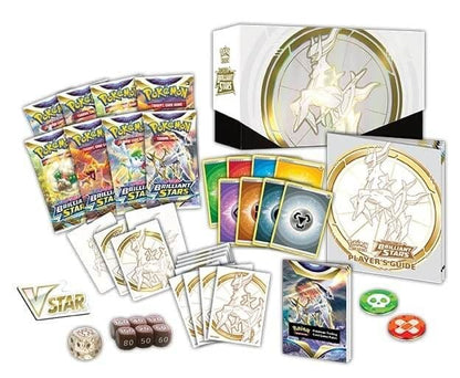 Brilliant Stars Elite Trainer Box from the Pokémon TCG, alternate view of the box