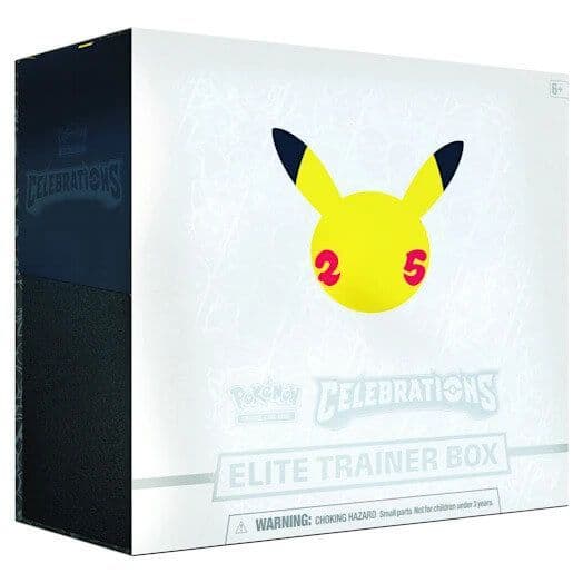 Pokémon Celebrations Elite Trainer Box marking 25 years of the Pokémon TCG, sealed