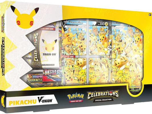 Pokémon TCG Celebrations Pikachu V-UNION Special Collection box, sealed front view