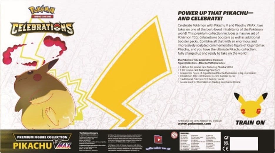 Pikachu VMAX Celebrations Premium Figure Collection, alternate box view