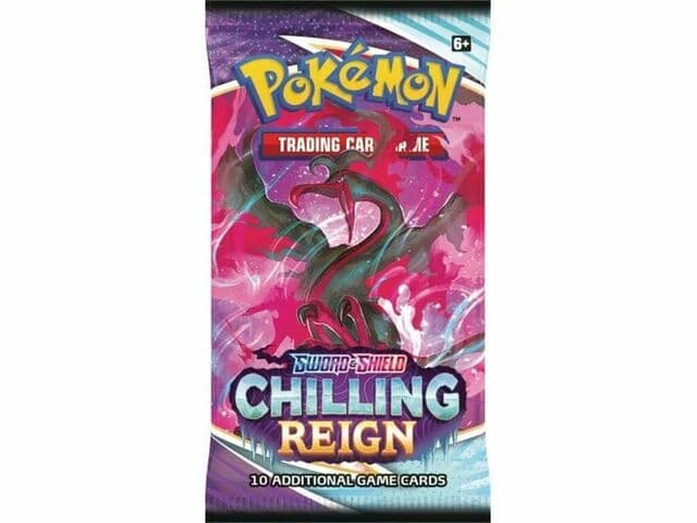 Pokémon Chilling Reign booster pack wrapper shown against a plain background