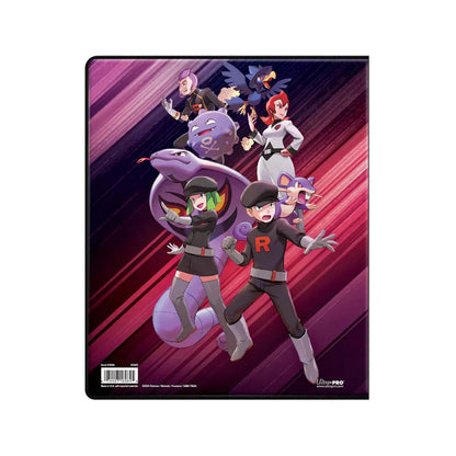 Destined Rivals Team Rocket 9-pocket portfolio shown from an alternate angle