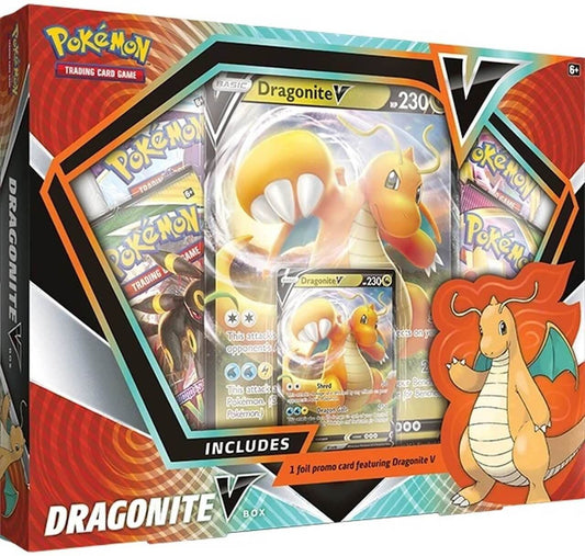 Pokémon Dragonite V Box, sealed collection box featuring Dragonite artwork