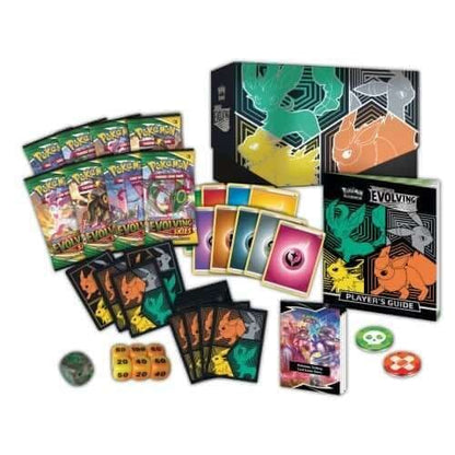 Pokémon TCG Evolving Skies Elite Trainer Box shown from a further angle