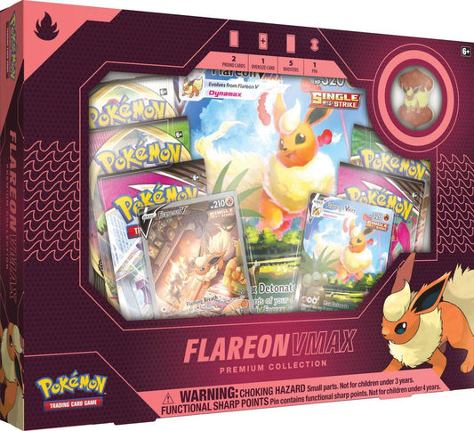 Pokémon Flareon VMAX Premium Collection box, sealed collector's box