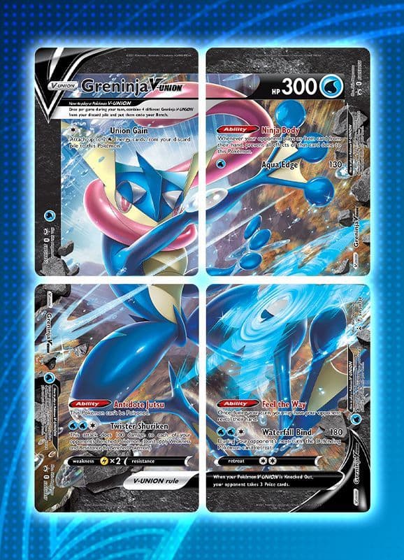 Pokémon Greninja V-UNION Special Collection contents shown laid out