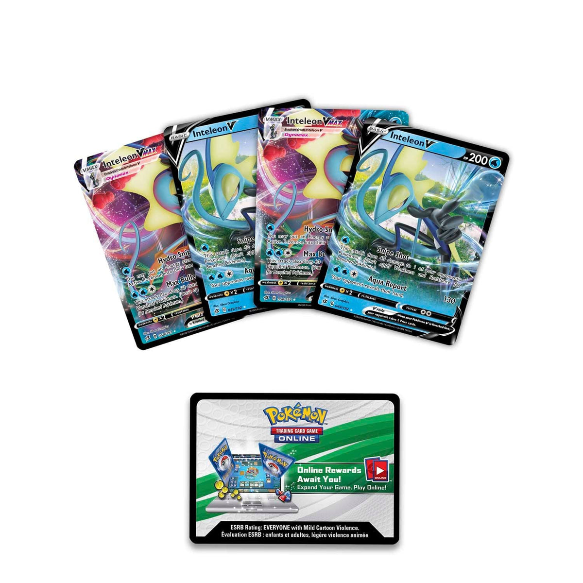Pokémon TCG Inteleon VMAX League Battle Deck box shown from an alternate angle