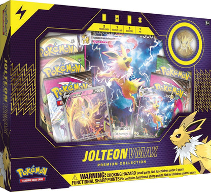 Pokémon Jolteon VMAX Premium Collection box front with Jolteon VMAX artwork