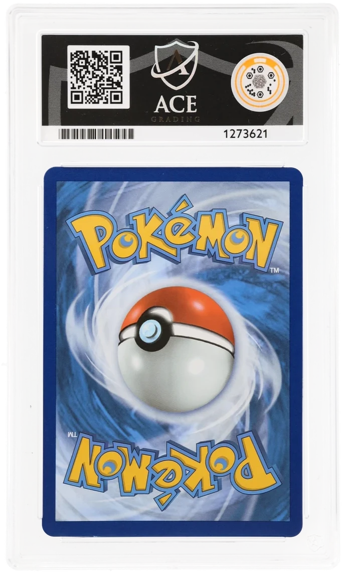 Lance's Charizard V SWSH133, ACE 8 NM-MT graded slab, reverse showing cert 1273621