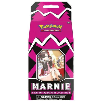 Pokémon TCG Marnie Premium Tournament Collection box shown front-on