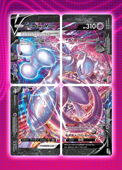 Pokémon TCG Mewtwo V-UNION Special Collection box close-up packaging detail