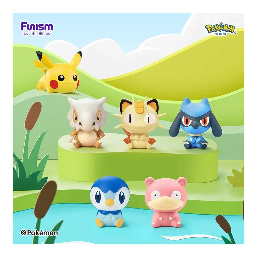 The complete set of six Funism Pokémon Palmsize Wonders Vol.4 figures displayed together