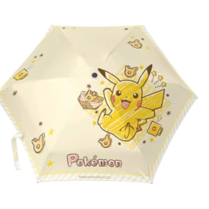 Pokémon Pikachu and donuts umbrella opened to show the printed character design