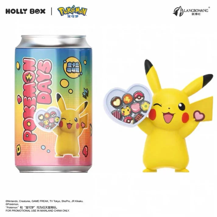 Pikachu Picnic Figure Can Bonbon design, Pikachu figure with chocolates