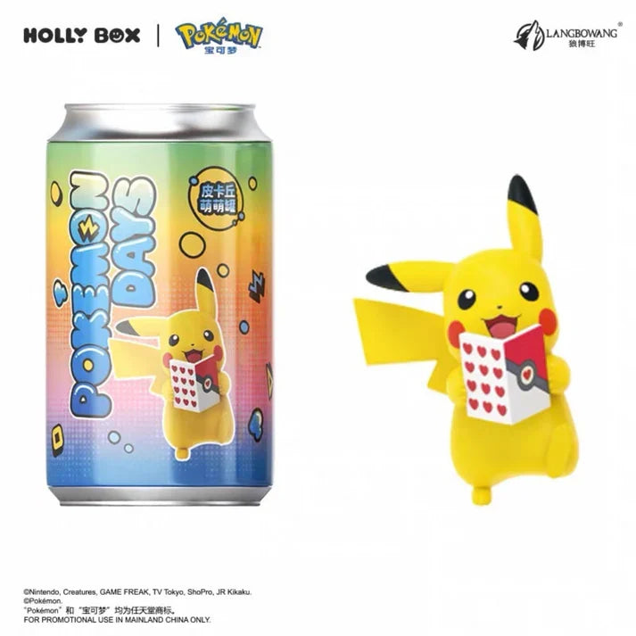 Pikachu Picnic Figure Can Book design, Pikachu figure with an open book