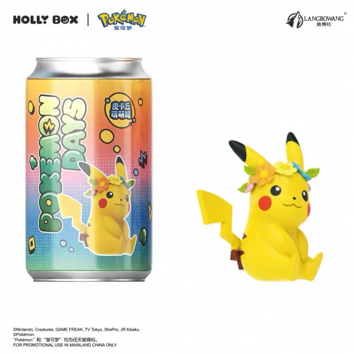 Pikachu Picnic Figure Can Picnic design, Pikachu figure wearing a flower crown