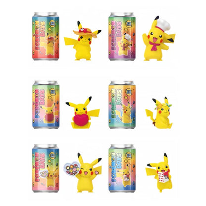Full set of six Pikachu Picnic Figure Can designs displayed together as a collection