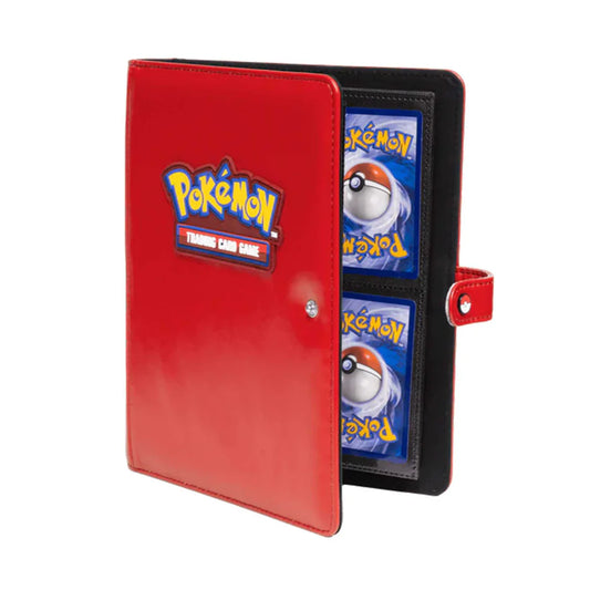 Pokémon Premium Snap Binder in red for storing trading cards shown front-on