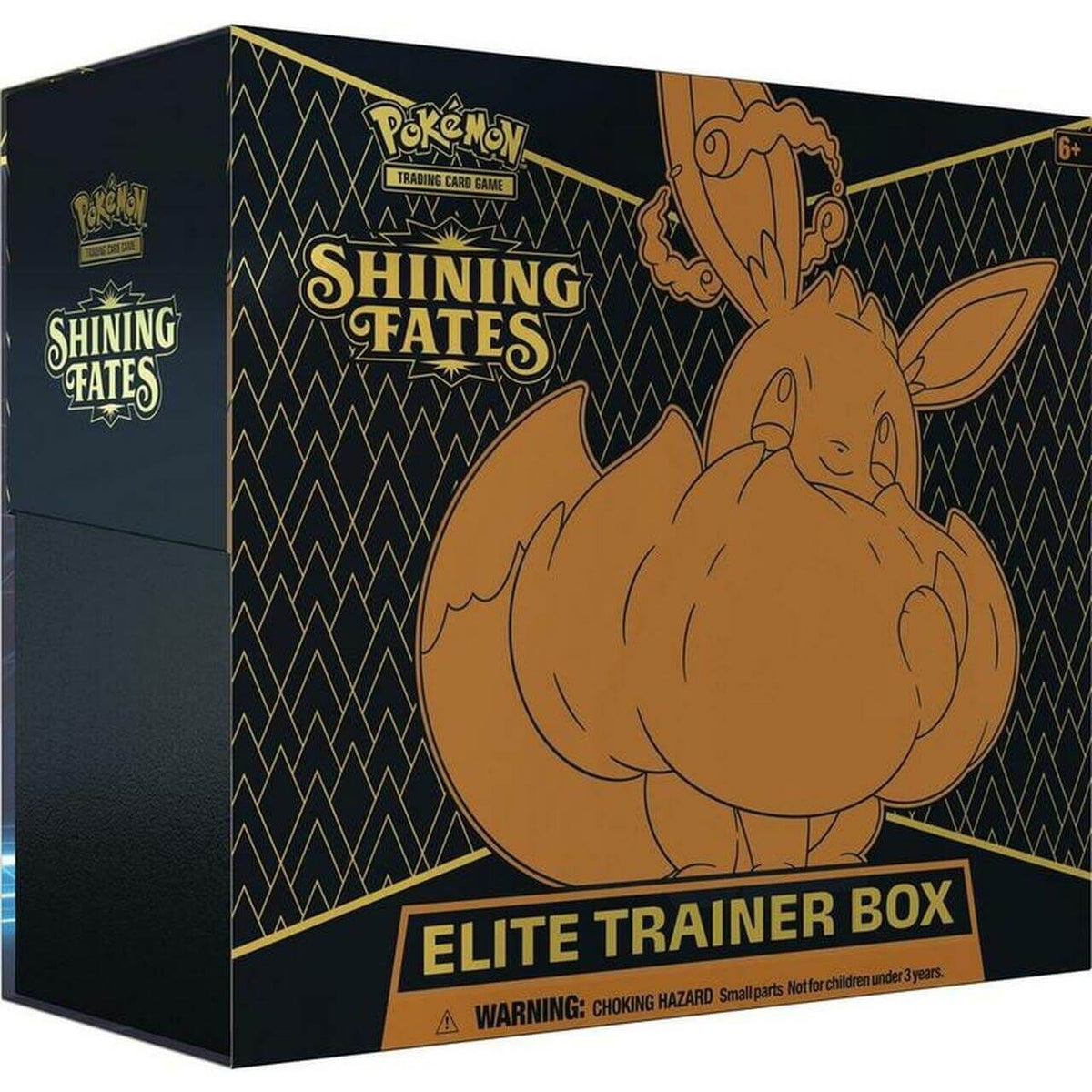 Pokémon Shining Fates Elite Trainer Box, a sealed Pokémon TCG collection, shown front-on