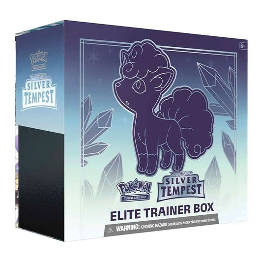 Pokémon TCG Silver Tempest Elite Trainer Box shown front-on with Lugia VSTAR artwork