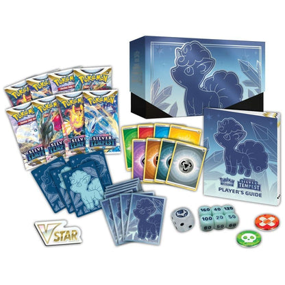 Side view of the Pokémon TCG Silver Tempest Elite Trainer Box