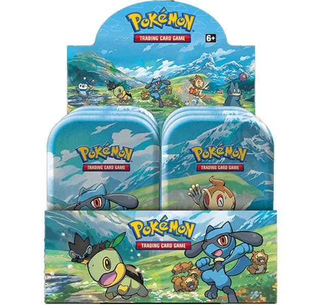 Pokémon TCG Sinnoh Stars Mini Tin, front-on view of the sealed tin