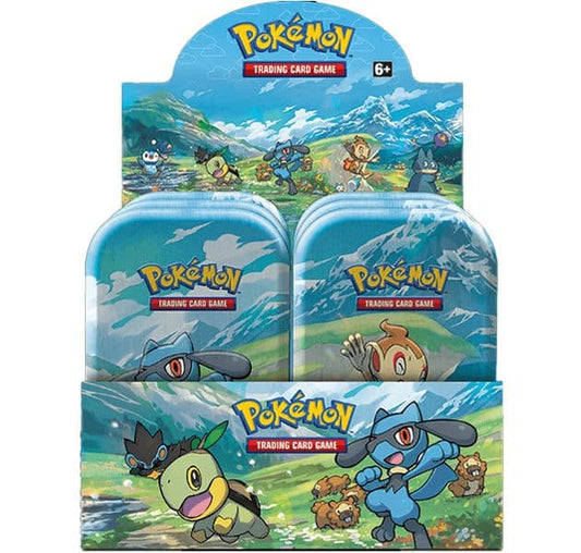 Pokémon TCG Sinnoh Stars Mini Tin, front-on view of the sealed tin