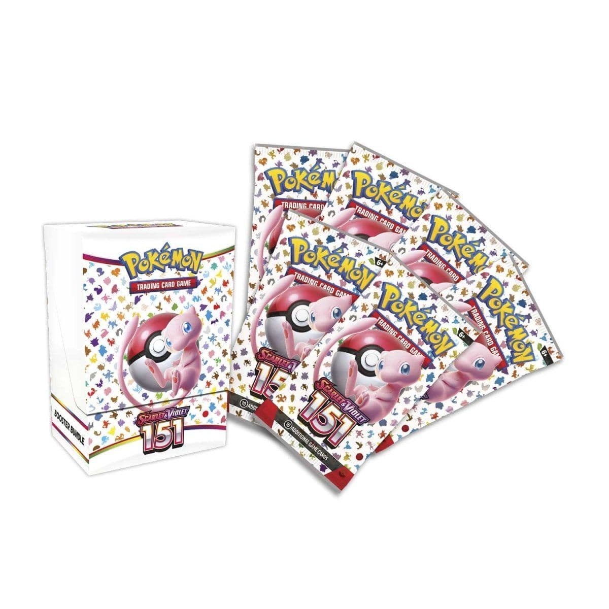 Side view of the Pokémon TCG Scarlet & Violet 151 Booster Bundle packaging
