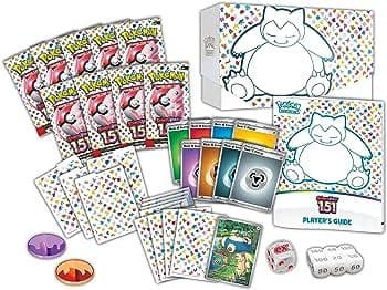 Contents of the Pokémon TCG 151 Elite Trainer Box laid out for display