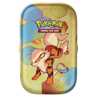 Pokémon TCG Scarlet & Violet 151 Mini Tin, a sealed collectable Pokémon tin, packaging shown in closer detail