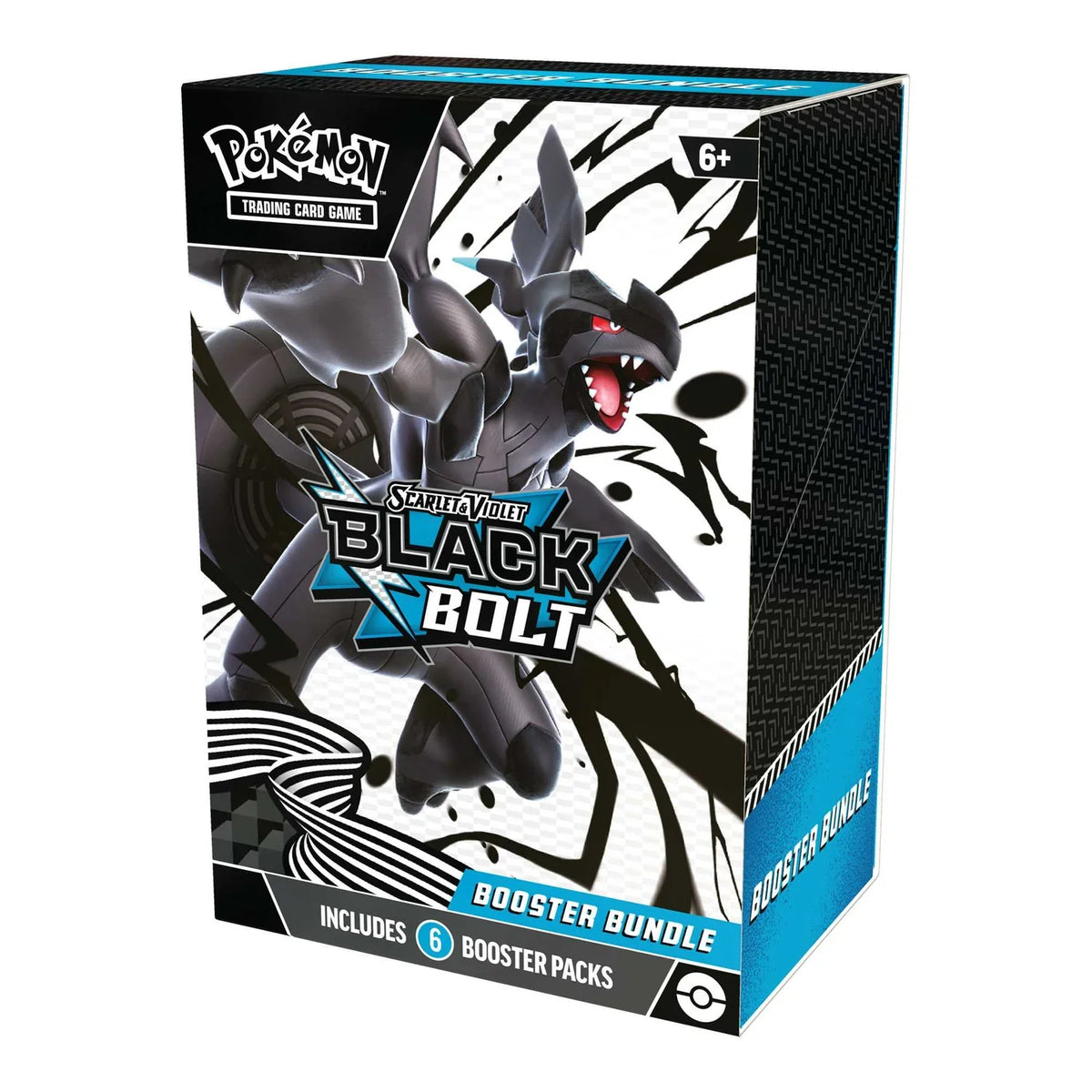 Black Bolt Booster Bundle from the Pokémon TCG, alternate view of the sealed packaging